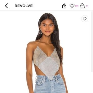 Revolve Superdown Paola Halter Crop Top